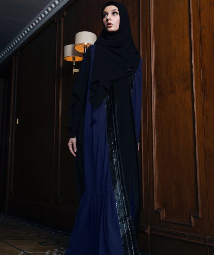 Fiza Dress Outer Black Navy (Kuncit - Jakarta)
