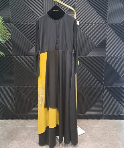 Hasna Dress Black Lime Caps 6 (Makassar)