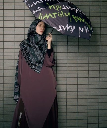 EL Umbrella Black Print